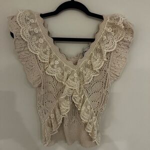 Zara Lace and Crochet Top